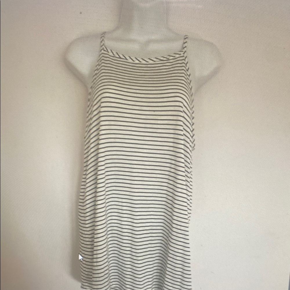 Striped Sleeveless Top - Black and White